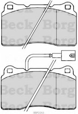 BORG & BECK bbp2261 -  Комплект тормозных колодок, дисковый тормоз